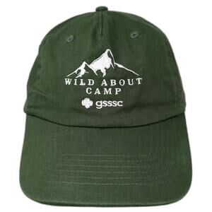 Hit 5 Panel Hat Green White OS Embroidered Mountain Wild About Camp Cap GSSSC
